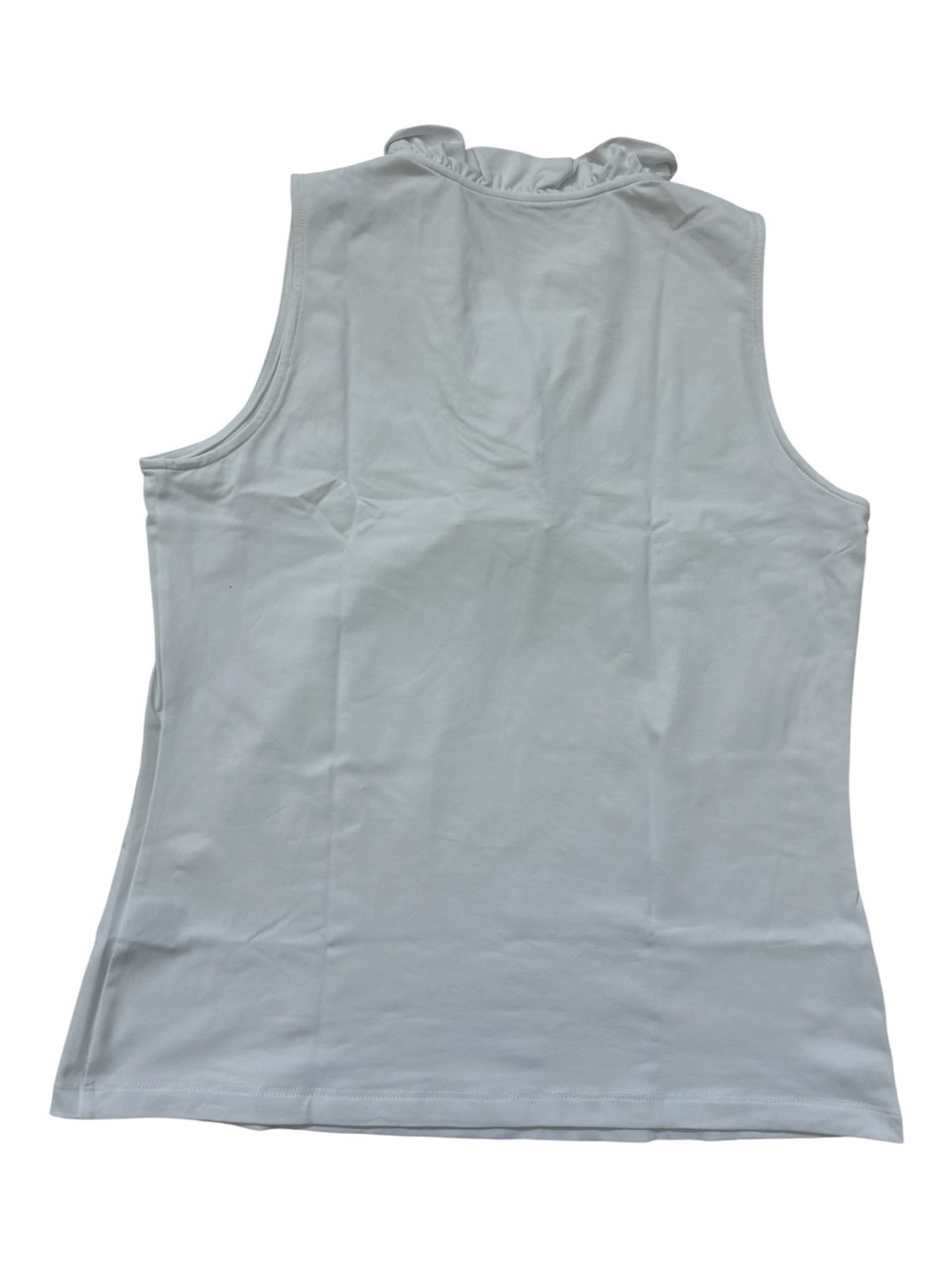J. McLaughlin White Ruffled V-Neck Sleeveless Crop Top - Picture 3 of 7